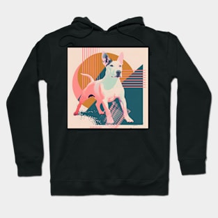 Retro Bull Terrier: Pastel Pup Revival Hoodie